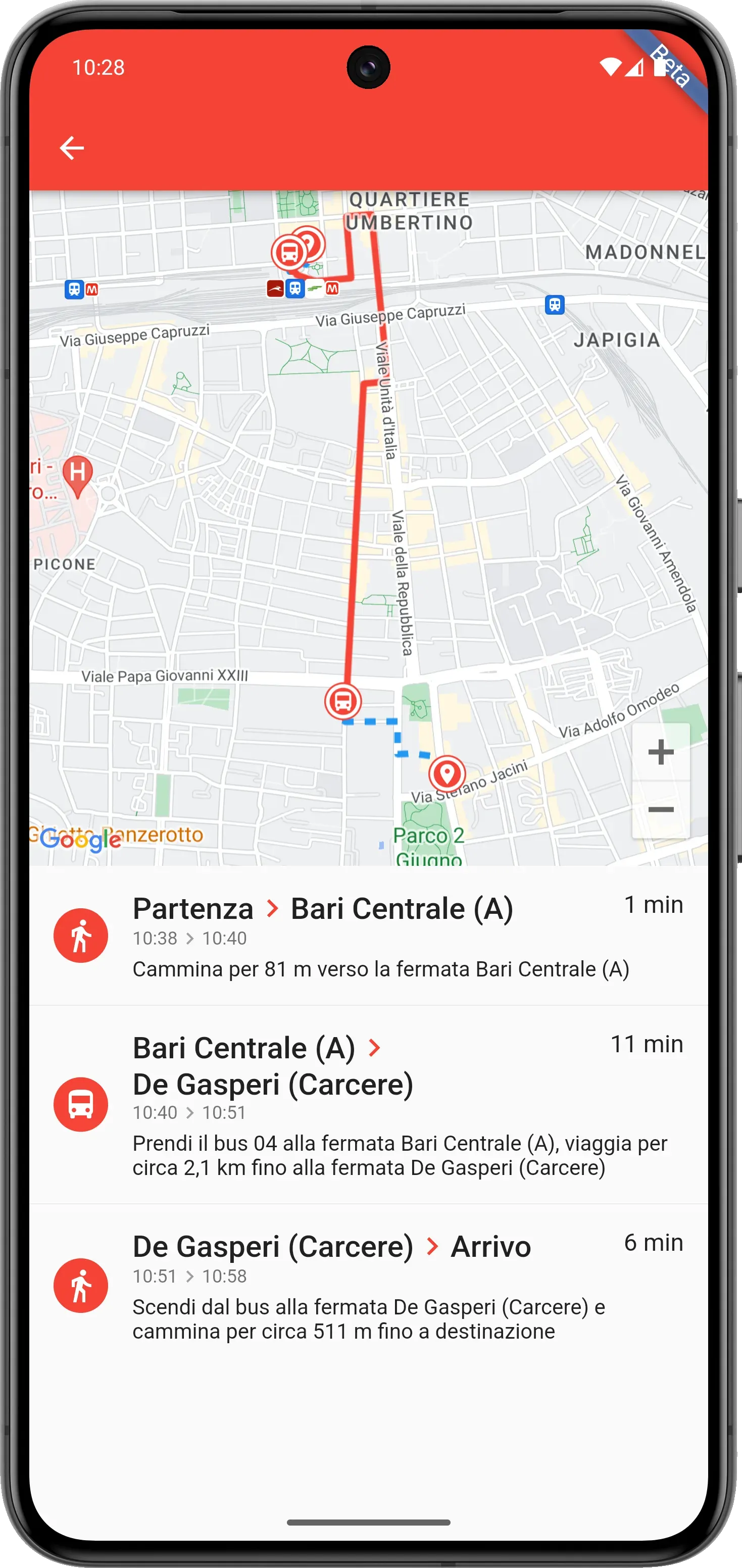 Bari Smart 5.4.1 - Itinerario e dati realtime